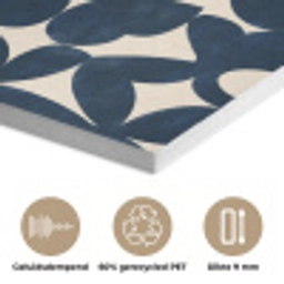 Modern - Geometrisch - Blauw PET vilt klein 837 -closeup_NL