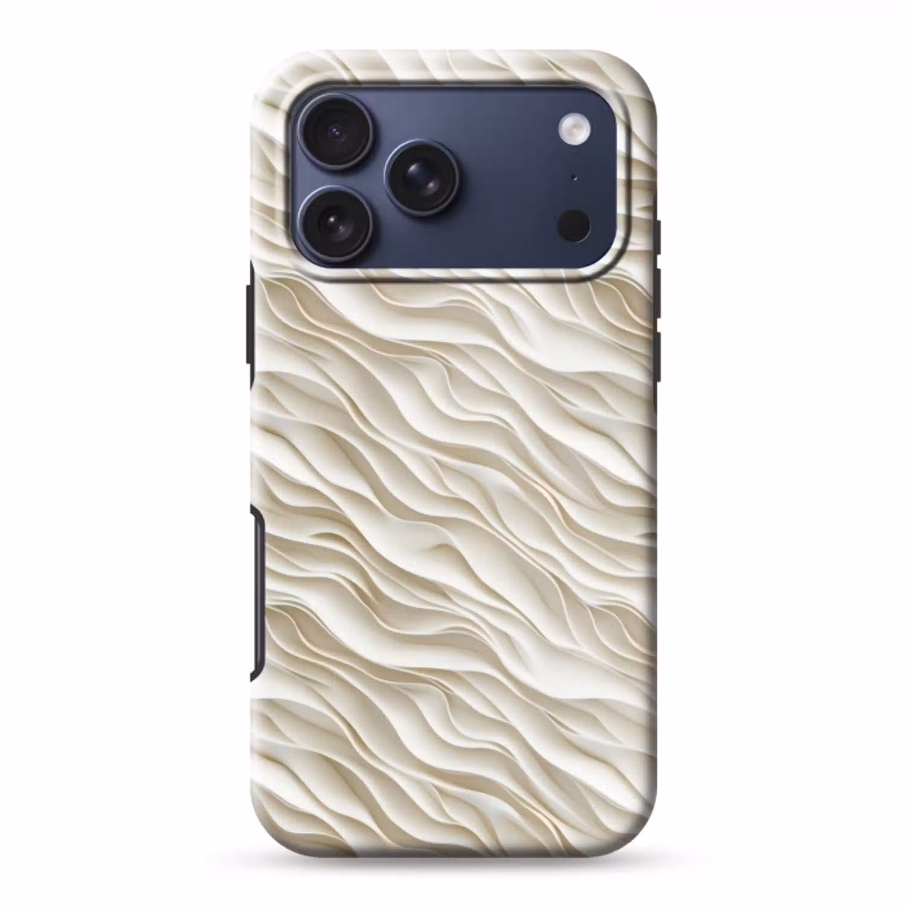 Golven - Wit - Minimalistisch Toughcase MagSafe Apple iPhone 17 Pro Max klein 1019 -3d