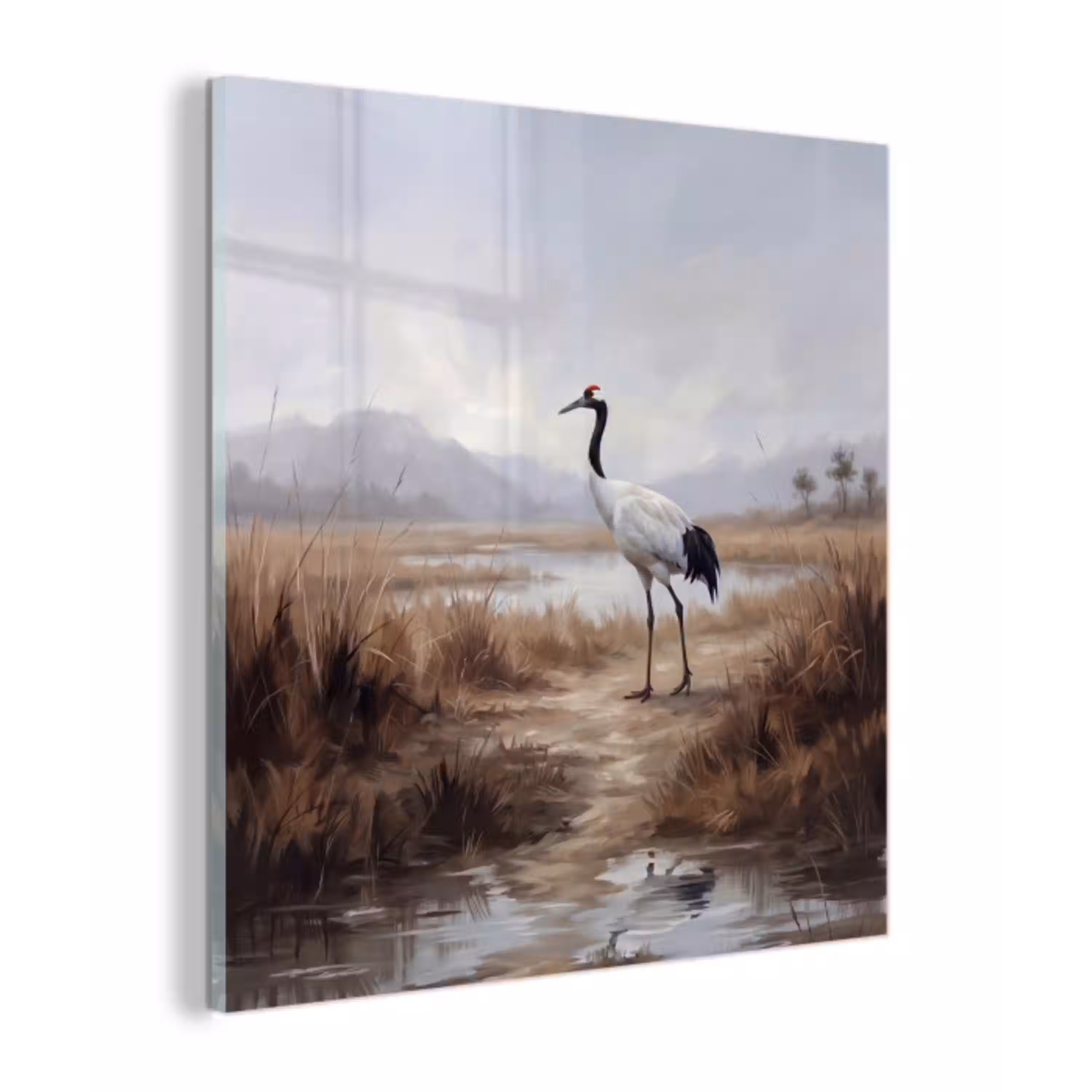 Kraanvogel - Natuur - Realistisch plexiglas 5mm klein -z3d