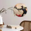 Street art - Man - Bloemen - Rood - Graffiti - Banksy Wandcirkel kunststof plaat 5mm dik klein -sfeer4