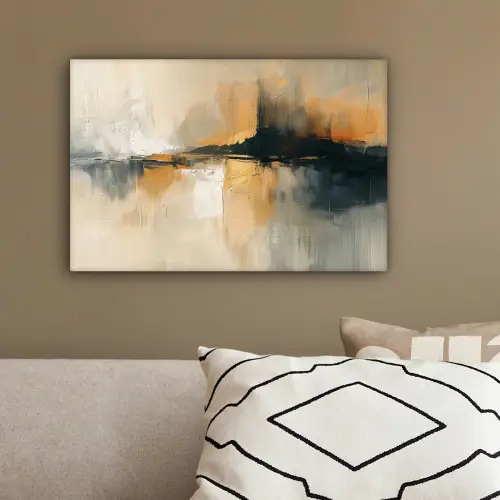 Moderne kunst - Abstract - Zwart canvas 2cm klein -sfeer3