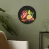 Paprika - Peer - Citroen - Graffiti - Verf - Abstract Akoestische PET Vilt - Rond klein -sfeer2