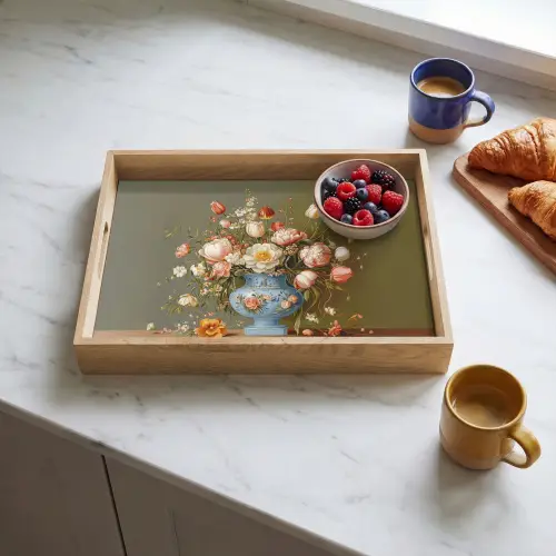 Neutral - Bloemen - Boeket - Vaas Dienblad Rechthoek middel -sfeer2