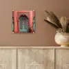 Lantaarn - Deur - Turquoise plexiglas 5mm klein -sfeer5