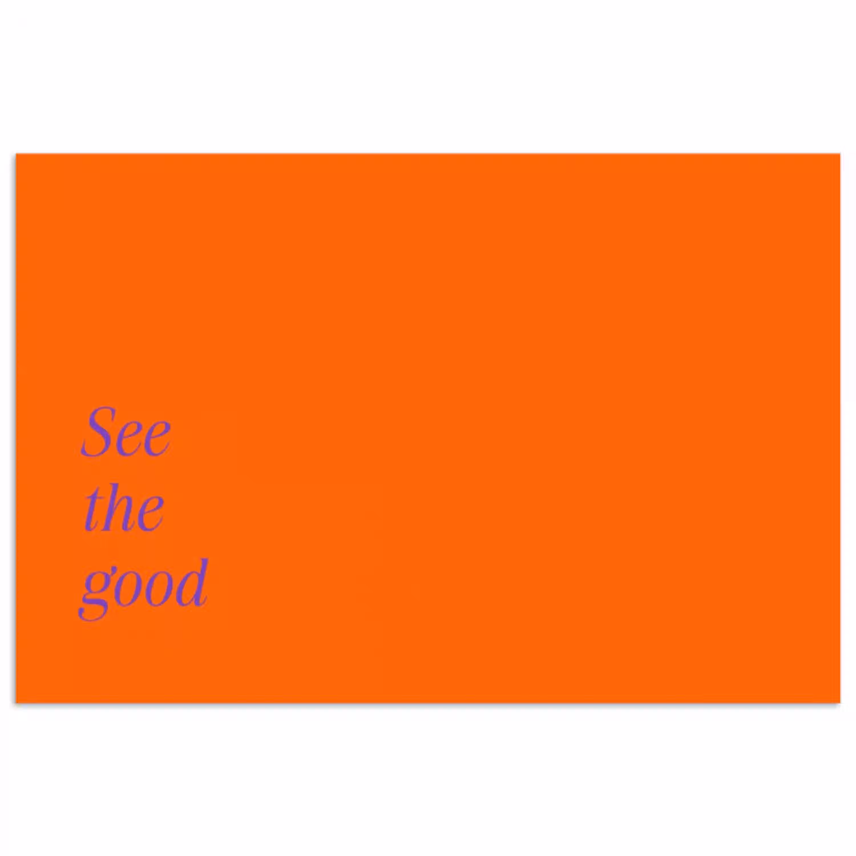 See te good - Paars - Oranje poster papier klein -3d