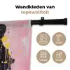 Zwart - Panter - Roze - Abstract Wandkleed katoen klein -sfeer2