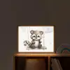 Wasbeer - Dier - Kinderen Light Box met batterij (Wandlamp kind) middel -sfeer1_kind