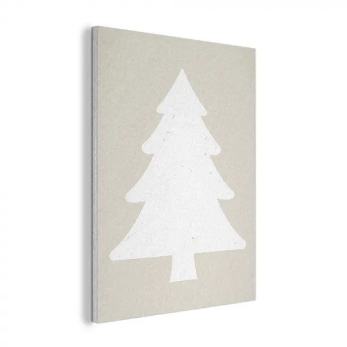Japandi - Kerstboom - Beige - Kerstversiering PET vilt klein -3d