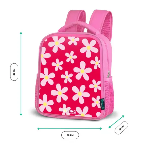 Madeliefjesmania hotpink Kinderrugzak - Roze middel -productfoto_formaten