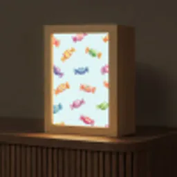Blauw - Patroon - Snoep Light Box met kabel (Tafellamp) klein -z3d_website