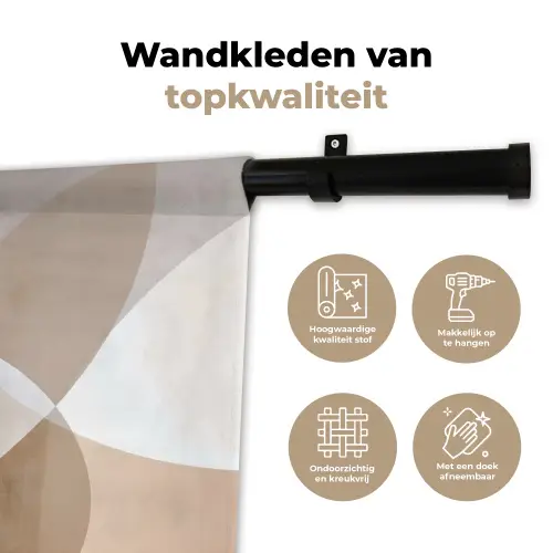 Ovale vormen - Transparant - Zachte overgang Wandkleed katoen klein -sfeer2