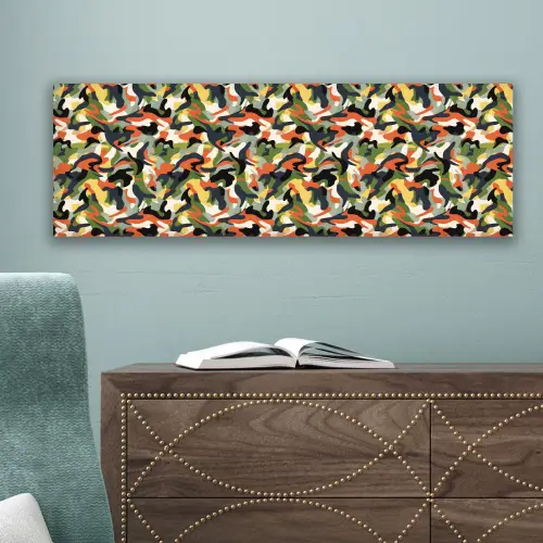Kleurrijke - Camouflage - Organische - Vormen canvas 2cm klein 828 -sfeer4