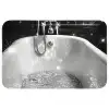 Badkuip - Glitters - Zwart wit - Badkamer Badmat klein -3d