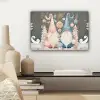 Kerst - Gnomen - Pastel canvas 2cm klein -sfeer6