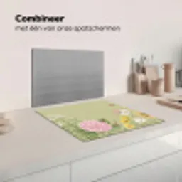 Botanisch - Bloemen - Kleurrijk Inductie beschermer vinyl 3mm middel -wsfeer7_website