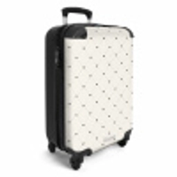 Valentijn hartenruitmotief zwart wit NBS - Handbagage koffer - Vrouwen middel -productfoto_3d
