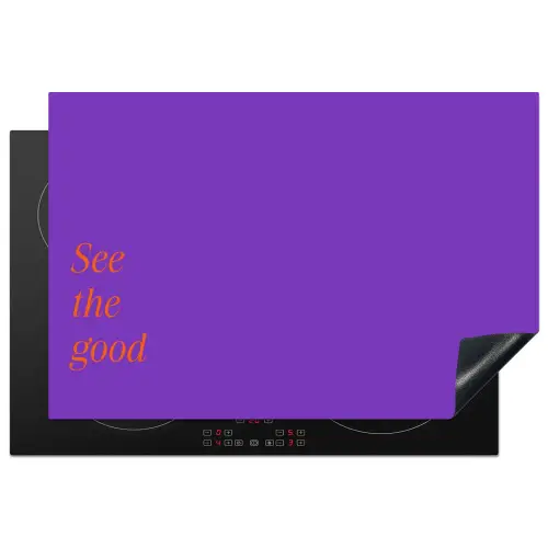 See the good - Oranje - Paars Inductie beschermer vinyl 3mm klein -3d