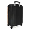 Terrazzo patroon veelkleurig beige NBS - Handbagage koffer - Volwassenen Unisex middel -achterkant