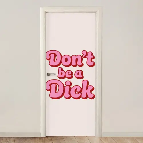 Tekst - Boodschap - Roze deurposter klein -3d_beige