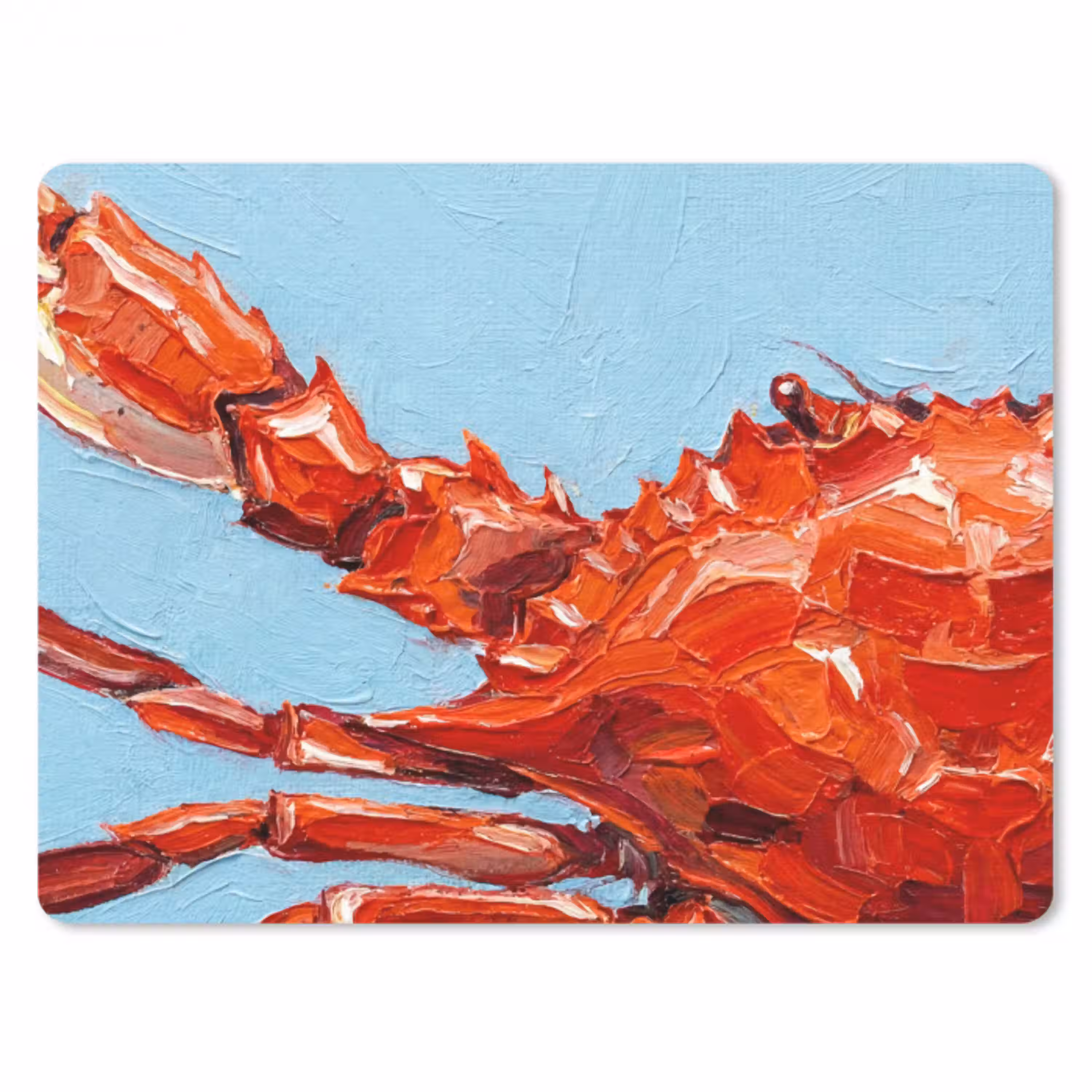 Krab - Zee - Dieren - Abstract - Rood muismat rubber klein -3d