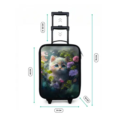 Pippa Poes Kinderkoffer - Zwart klein -productfoto_formaten