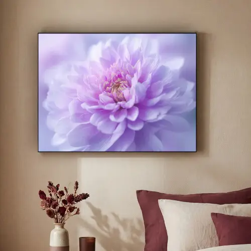 Paars - Dahlia - Dromerig Textielframe zwart klein -sfeer1