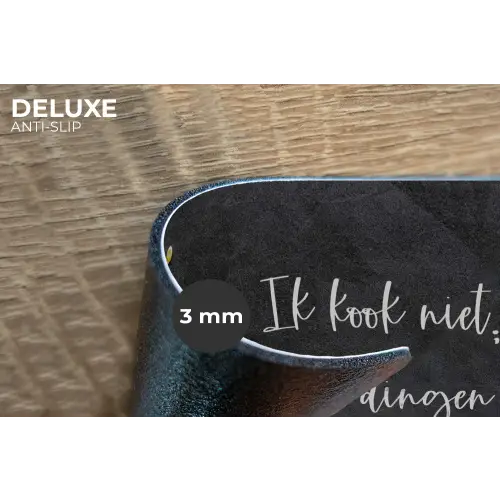 Ik gooi dingen in de pan en duim - Keuken - Quotes - Spreuken - Humor Placemat vinyl groot -closeup