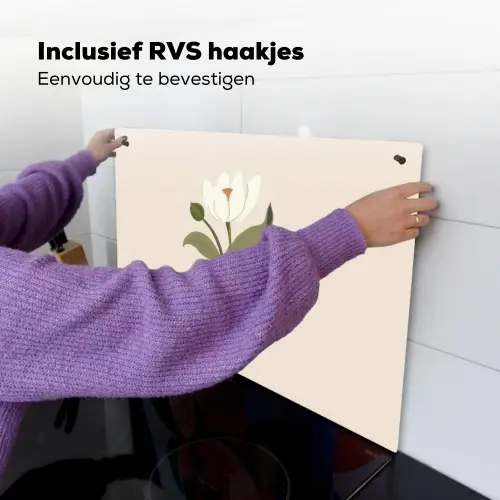 Bloem - Wit - Vaas - Quote Inductie beschemer met haakjes klein -ky-ophangen-nl