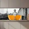 Sinaasappel - Eiffeltoren - Vrouw keuken achterwand 2 middel zz_3dshopping
