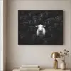Schapen - Wit - Duisternis Textielframe zwart klein -sfeer2