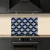Modern - Ontwerp - Blauw keuken achterwand spatscherm klein 900 -sfeer1