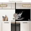Water - Splash - Water - Zwart keuken achterwand 2 middel -voor-na2_ES