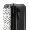 Zigzag penseelstreken in grijs NBS - Handbagage koffer - Kinderen Unisex middel -slot