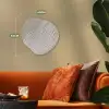 Golvende lijnen - Vloeiend - Zandkleurig Wandcirkel Organisch Forex 3mm klein -sfeer3
