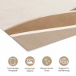 Abstract - Golven - Modern - Beige poster papier klein -tcloseup_DE