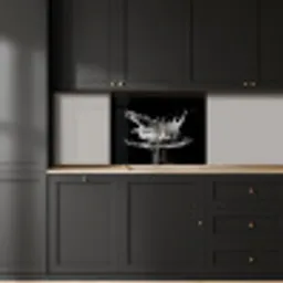 Water - Splash - Water - Zwart keuken achterwand 2 middel -sfeer1