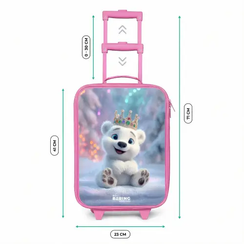 IJsbeer - Kroon - Winter Kinderkoffer - Roze klein -productfoto_formaten