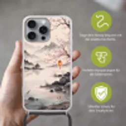 Zon - Japans - Traditioneel Hoesje iPhone 16 Pro Max met koord klein -sfeer2_DE