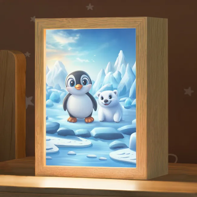 Pinguïn - IJsbeer - IJs - Sneeuw Light Box met kabel klein -zzz_3d_website