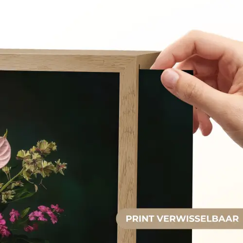 Bloemen - Vaas - Zwart Light Box met batterij (Wandlamp) middel -USP_websiteprintNL