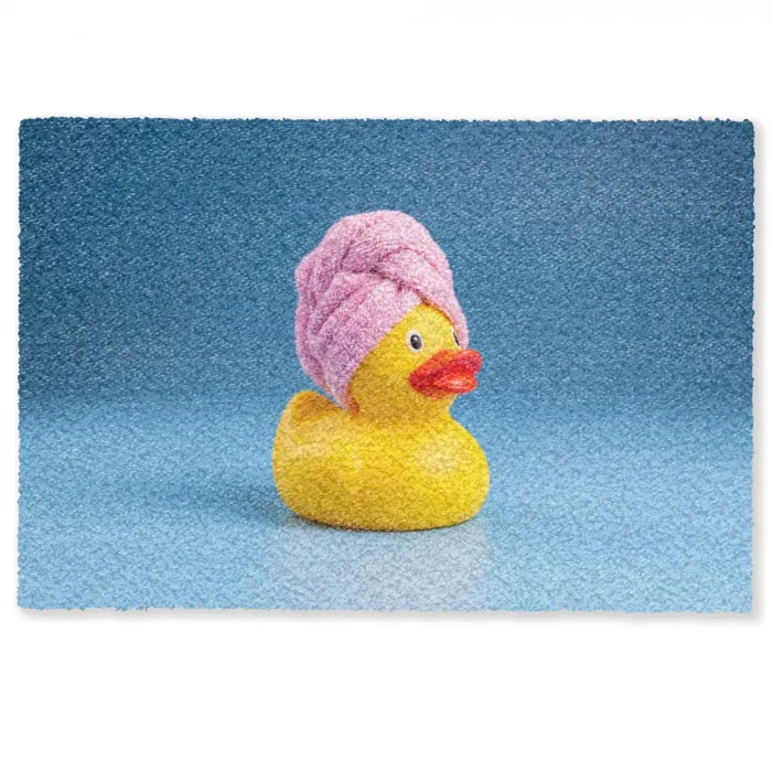 Badeend - Handdoek - Blauw Deurmat klein -zkaufland3d