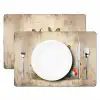 Konijnen - Bloemen - Eieren Placemat vinyl groot -zzsfeer2_Kitchenyeah-website