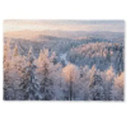 Bos - Bergen - Goud - Winter - Warm Deurmat klein -zkaufland3d