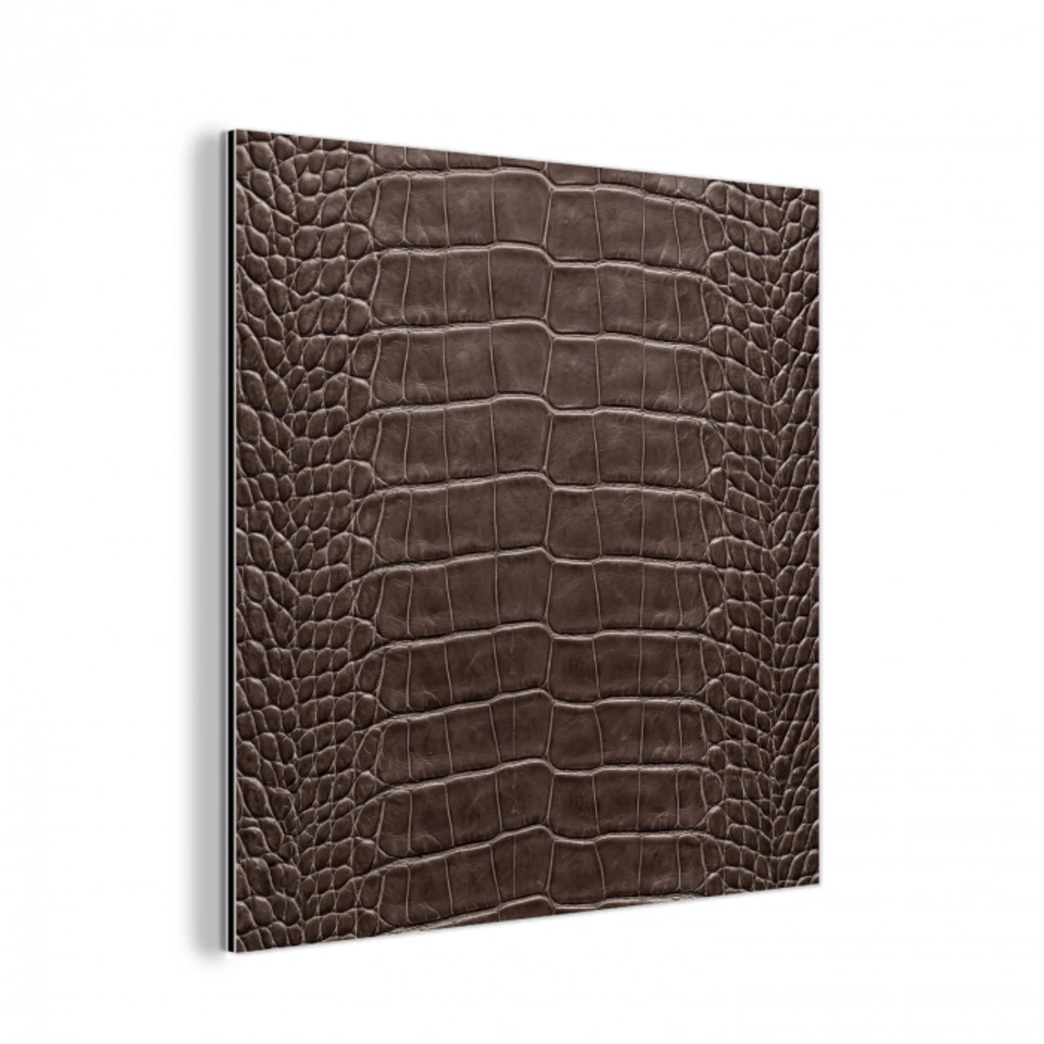 Leer - Krokodil - Mat aluminium wit klein -3d