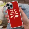 Silhouet - Bladeren - Tak Hoesje iPhone 16 Pro Max met koord klein -sfeer3