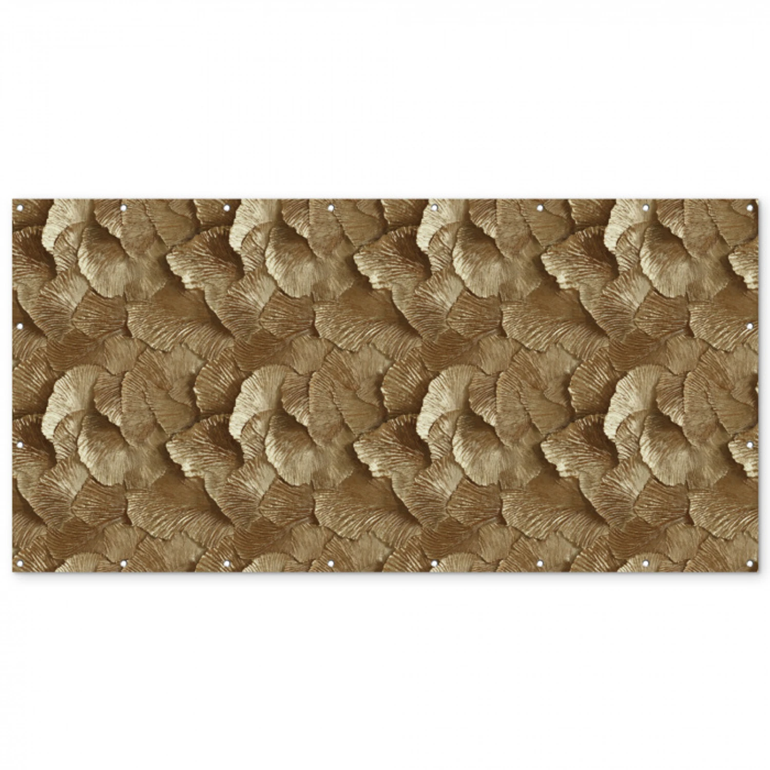 Organisch - Patroon - Bladeren - Goud Balkonbeschermer Duitsland klein 596 -zz_3d