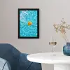Badeend - Dobberen - Blauw fotolijst zwart zonder passe partout klein -sfeer4