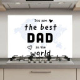 Quotes - The best dad in the world - Spreuken - Papa keuken achterwand spatscherm klein -3d_website