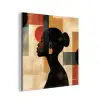 Zijaanzicht - Vrouw - Vormen aluminium wit klein -3d