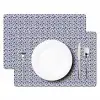 Oceaan - Bubbel - Blauw - Wit Placemat vinyl groot 368 -zzsfeer2_Kitchenyeah-website